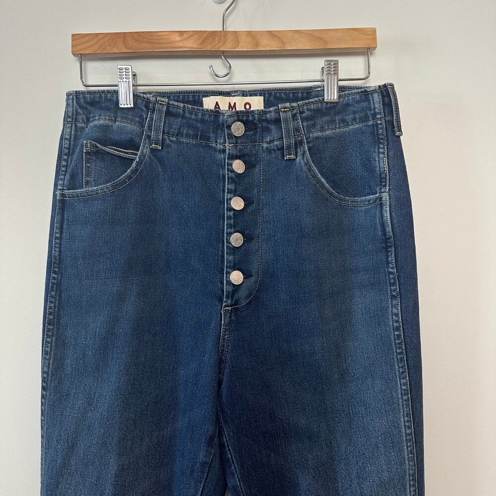 AMO Women's High Rise Blue Jeans - Picture 5 of 9